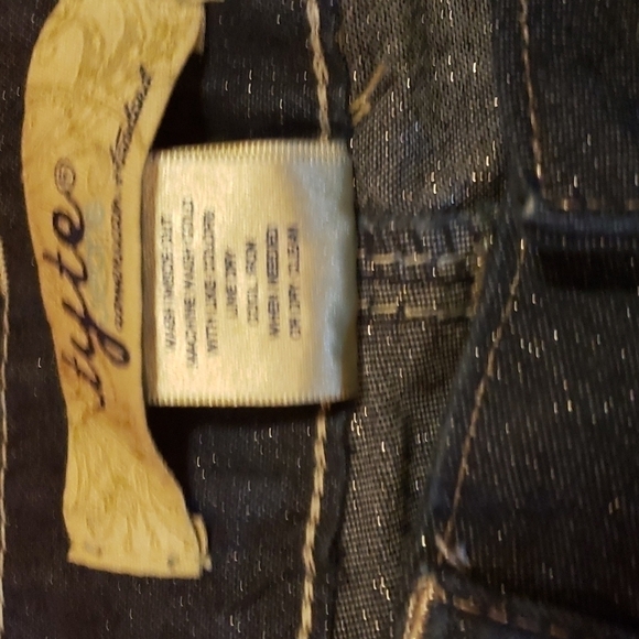TYTE jeans women's size 5 dark wash glittery - Picture 3 of 6